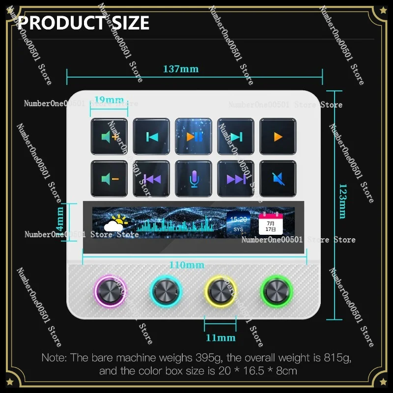 N4PRO Streaming Dock Visual Keyboard Custom with Knob with Touchbar