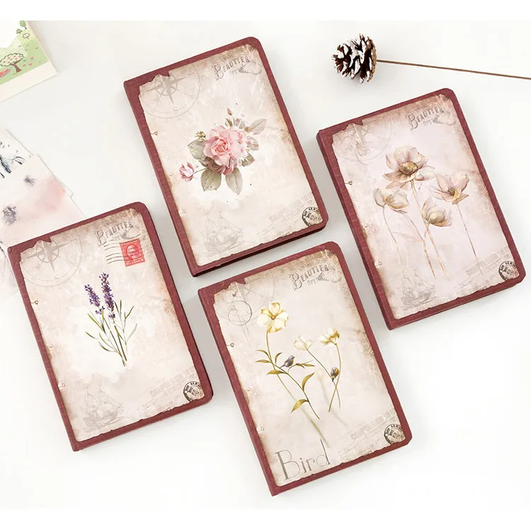 Imagem -04 - Superfície Dura Notebook Diário Livro Retro Dream Falling Flower Pano Notepad Presente Papelaria Criativa Traveler Journal