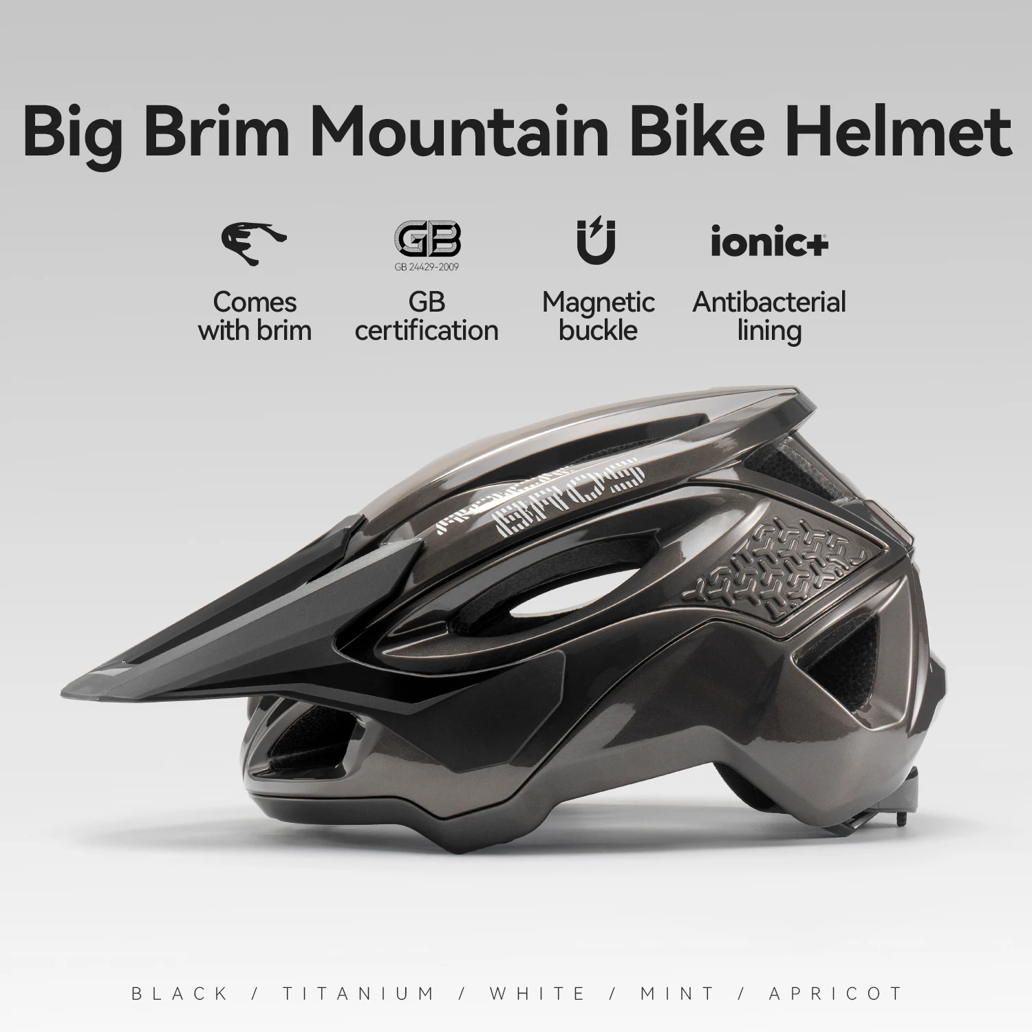 

ROCKBROS Шлем для горного велосипеда высокопрочный велосипедный шлем с регулируемой полями окружность головы 58-62 см защитный защитный шлем MTB