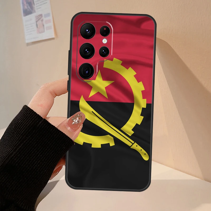 Angola flag Phone Case For Samsung Galaxy S20 FE S21 S22 S23 Ultra S8 S9 S10 Note 20 10 Plus Fundas