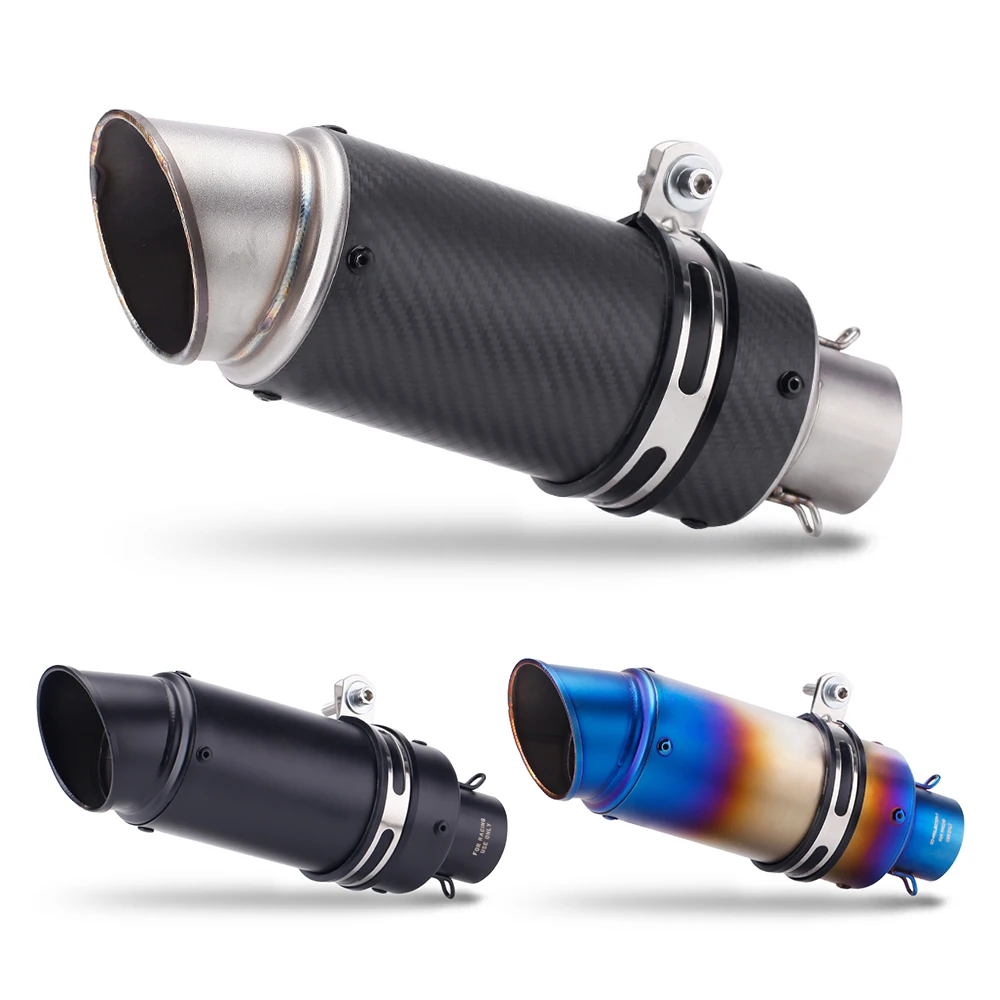 51mm 60mm Universal Motorcycle Exhaust Silencer Pipe Carbon Muffler With DB killer For Z400 R25 MT03 ninja400 NVX155 GSXR150 PCX