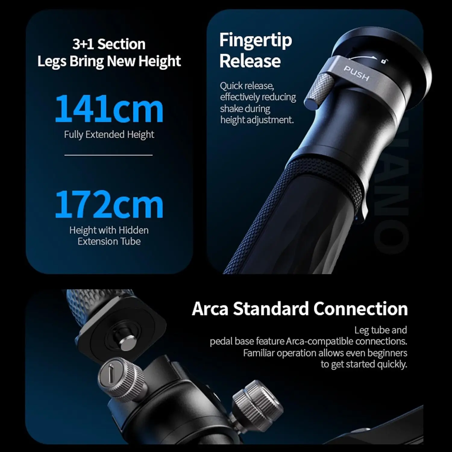 YC Onion Tako Nano Carbon Fibre Monopod with FX50 Fluid Head for Vertical Horizontal Shooting for DSLR Camera Camcorder