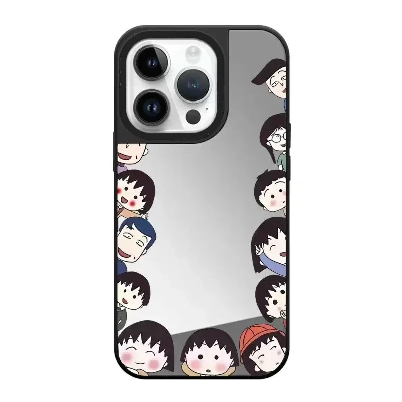 

Cartoon Family Mirror Phone Case Cover for iPhone 11 12 13 14 15 Pro Max Case for iPhone 15 Pro Max