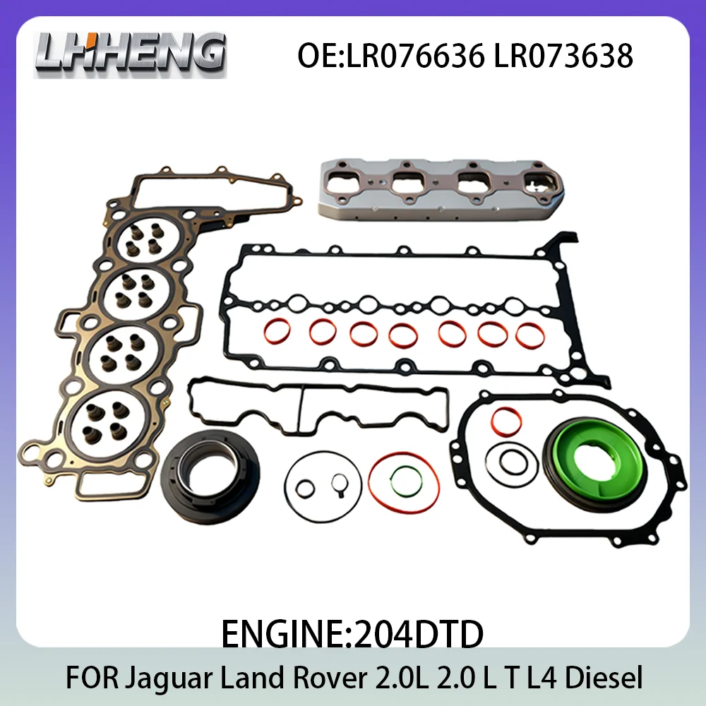 

Engine Full gasket Set FOR Jaguar Land Rover AJ200 2.0L 2.0 L T L4 Diesel 14-19 LR076636 LR073638 LR073723 LR073776 204DTD AJ200