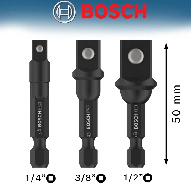 BOSCH PRO Socket Adapter With Ball Connection 50MM 1/4