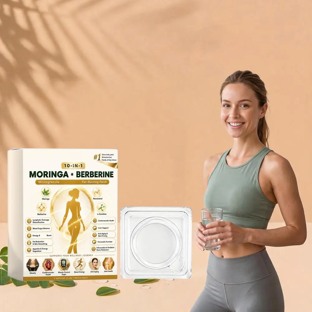 1/3/5box Professional Slimming Stickers Appetite Suppressant Weight Management Patch 10-in-1 Moringa Berberine Fat-Burning Patch