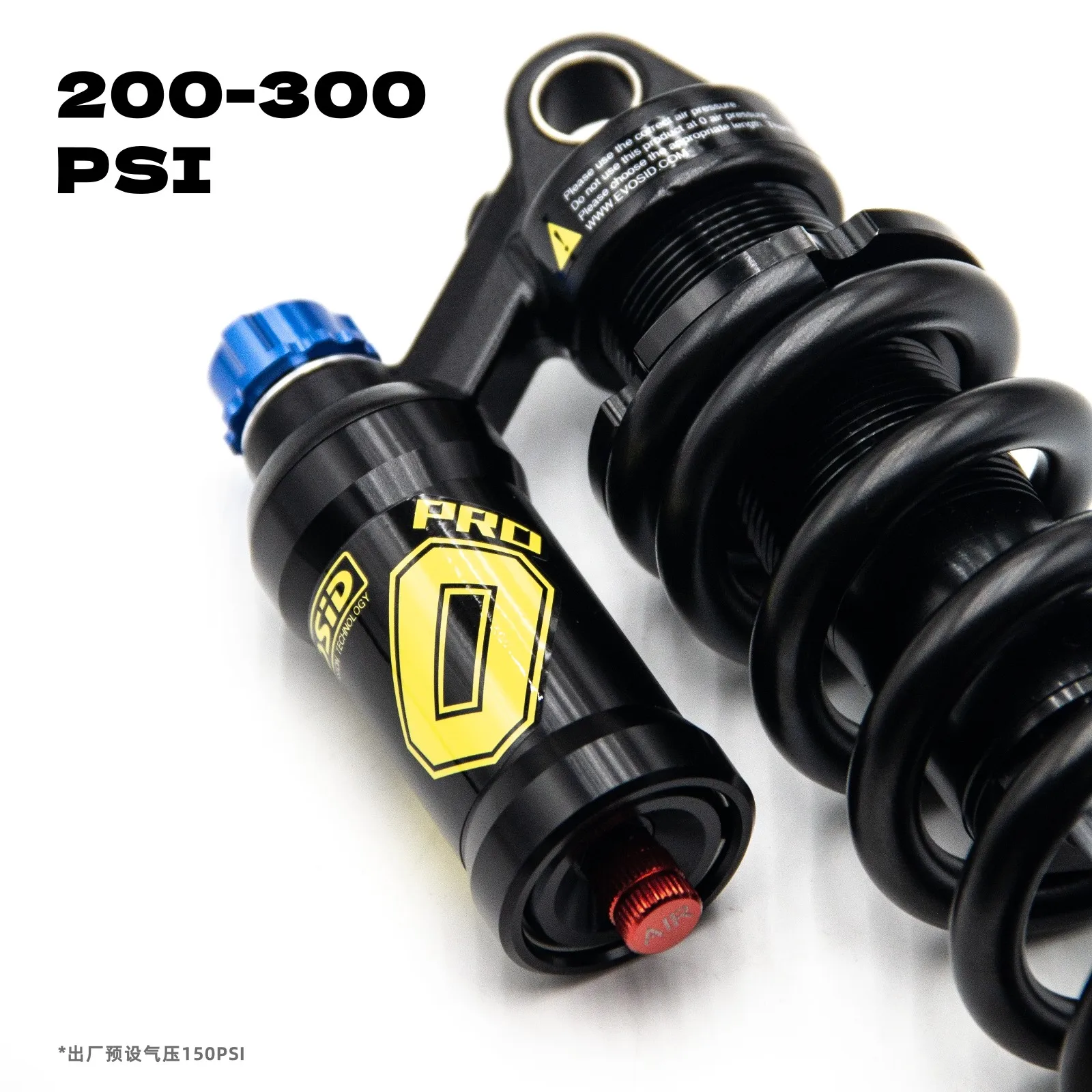 

EVOSID Mountain Bike Air Pressure Rear Ball Shock Absorber 190/210/230mm Soft Tail Rear Ball 550 lbs Double Damping