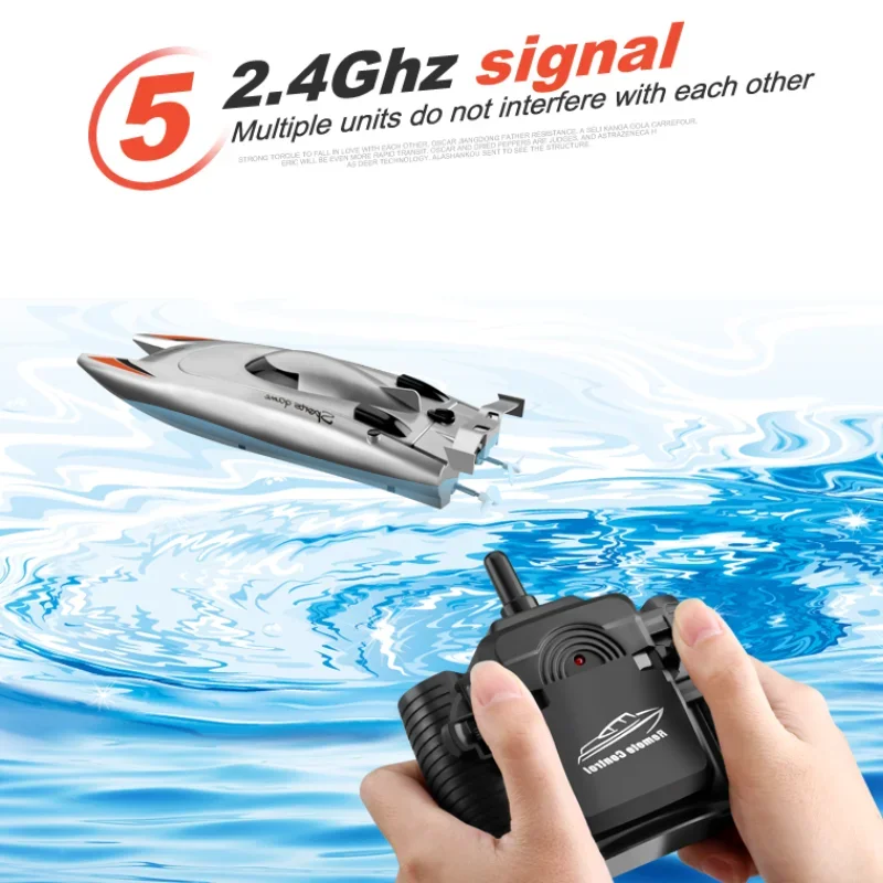 Łódź zdalnie sterowana 2.4G, szybka motorówka z dwoma silnikami, unikanie przeszkód, wodoodporna, zdalnie sterowana, 30 km/h, zabawki dla dzieci, prezenty dla chłopców