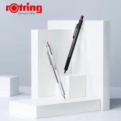 Rotring 800 Mechanical Pencil, 0.7 mm,0.5mm Silver Metal Barrel /Black Hexagonal Grip Easier Holding and Prevents Sliding