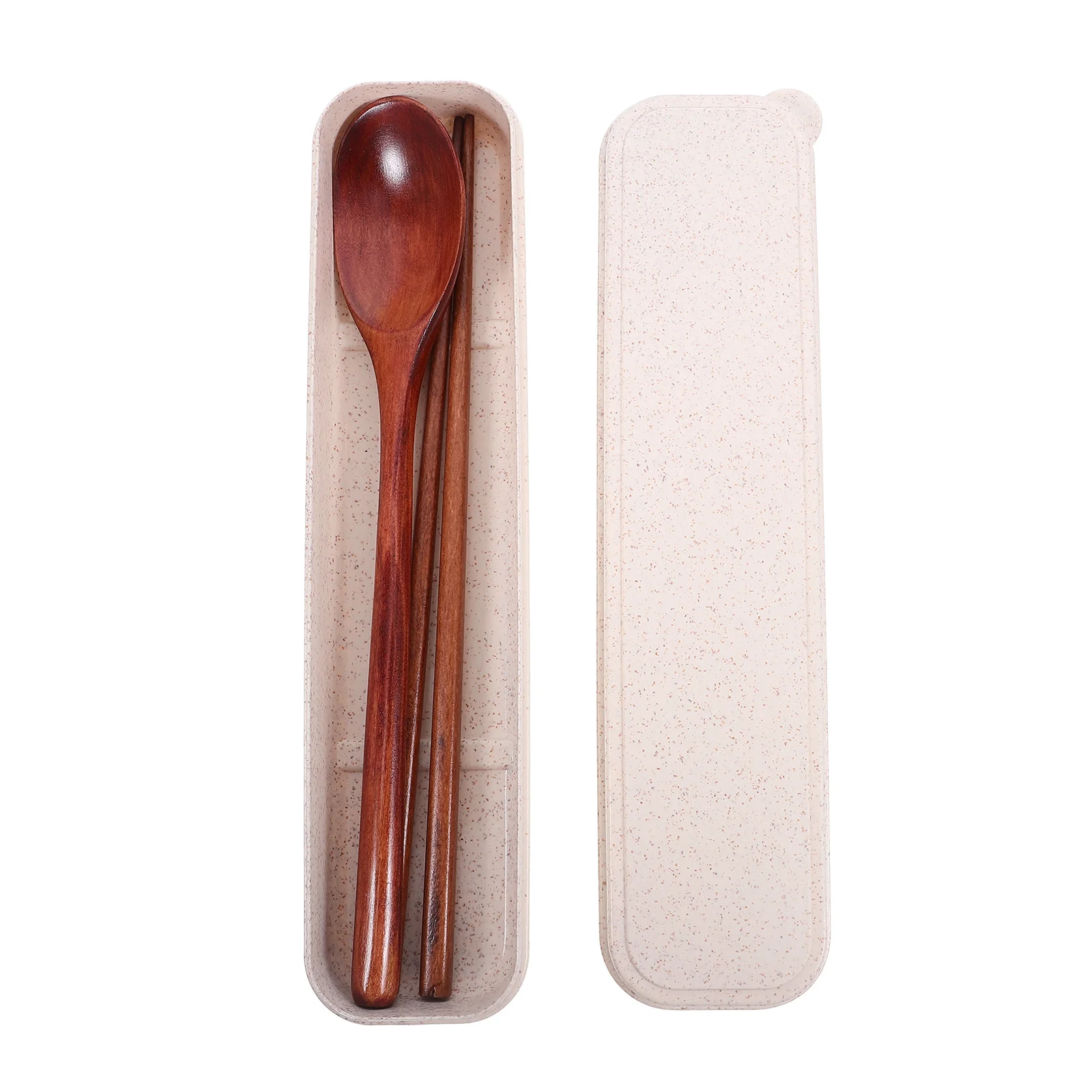 

Nanmu Wood Cutlery Set 23.5Cm Portable Spoon Chopsticks For Outdoor Travel Dining Japanese Style Reusable Wooden Utensils