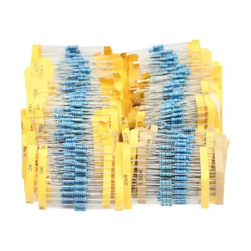1100 قطعة 1/2 واط 1% طقم مقاوم من غشاء معدني 0.1ohm-2.2 متر 110 يستحق كل نوع 10Each0.5 واط