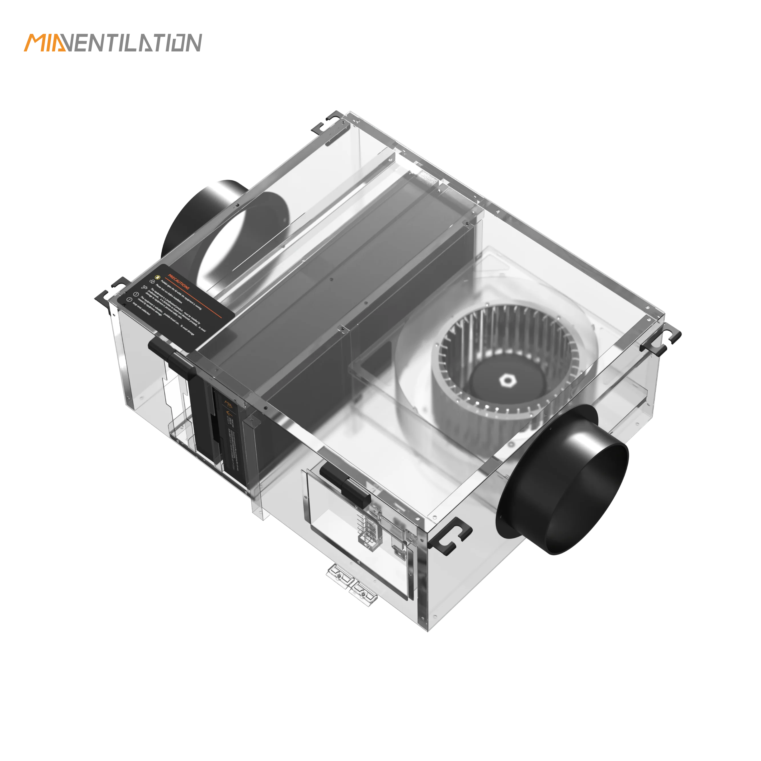 高級マンション向けスマートエアシステム 2500m³/h換気 HEPA H13フィルター搭載、空気質表示＆Tuyaクラウド対応