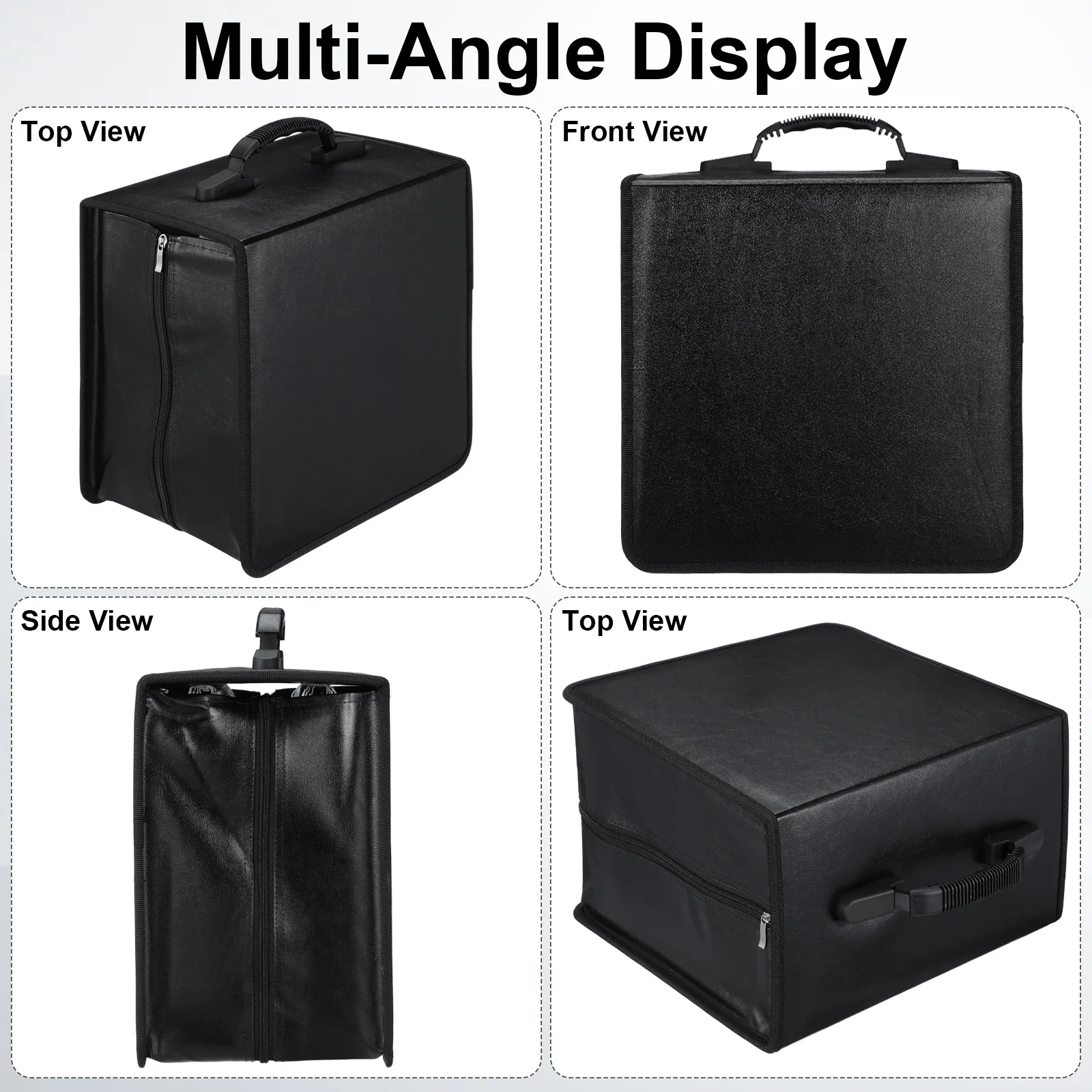 520 أقراص Cd Dvd حقيبة للتخزين المحمولة المنظم وسائل الإعلام حقيبة المحفظة سعة كبيرة سستة مقبض تخزين الفيديو #4