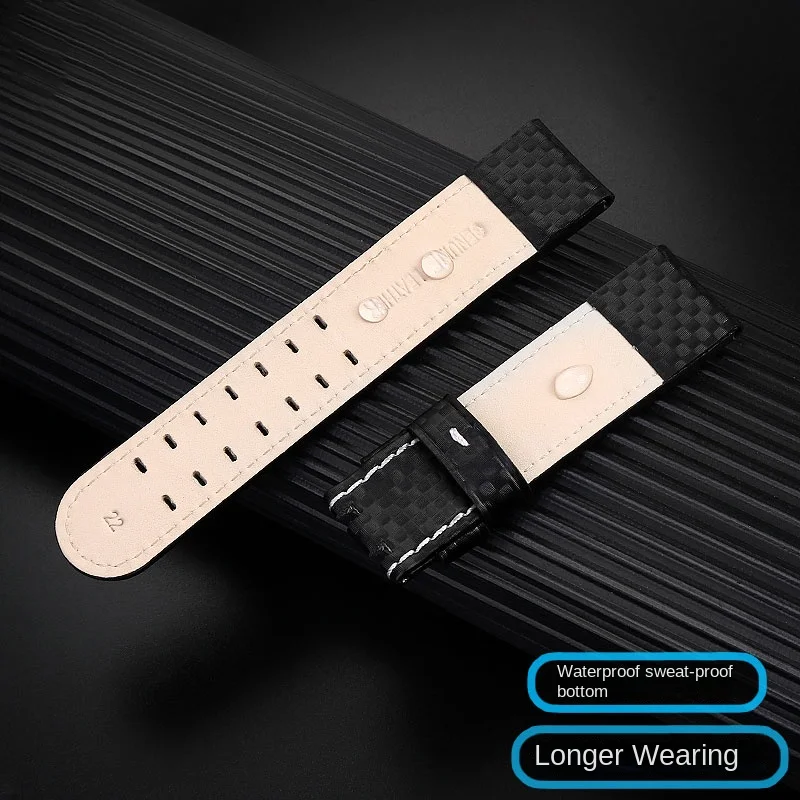 Roségold Niet Armband für Hamilton Khaki Aviation Strap h77696793 h7736733 Kohle faser Leder Armband Zubehör 22mm