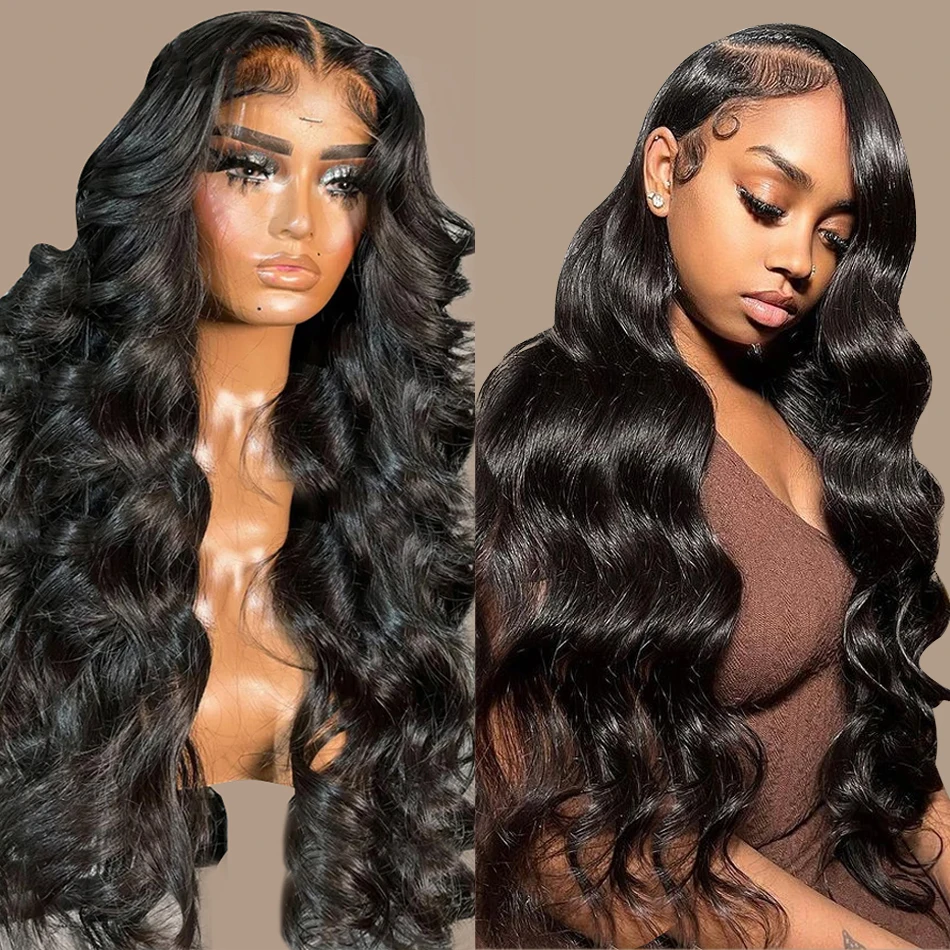 

13x4 13x6 HD Transparent Body Wave Lace Front Wig Pre Plucked 180% Lace Frontal Wig Human Hair Wigs For Women 4x4 Closure Wig