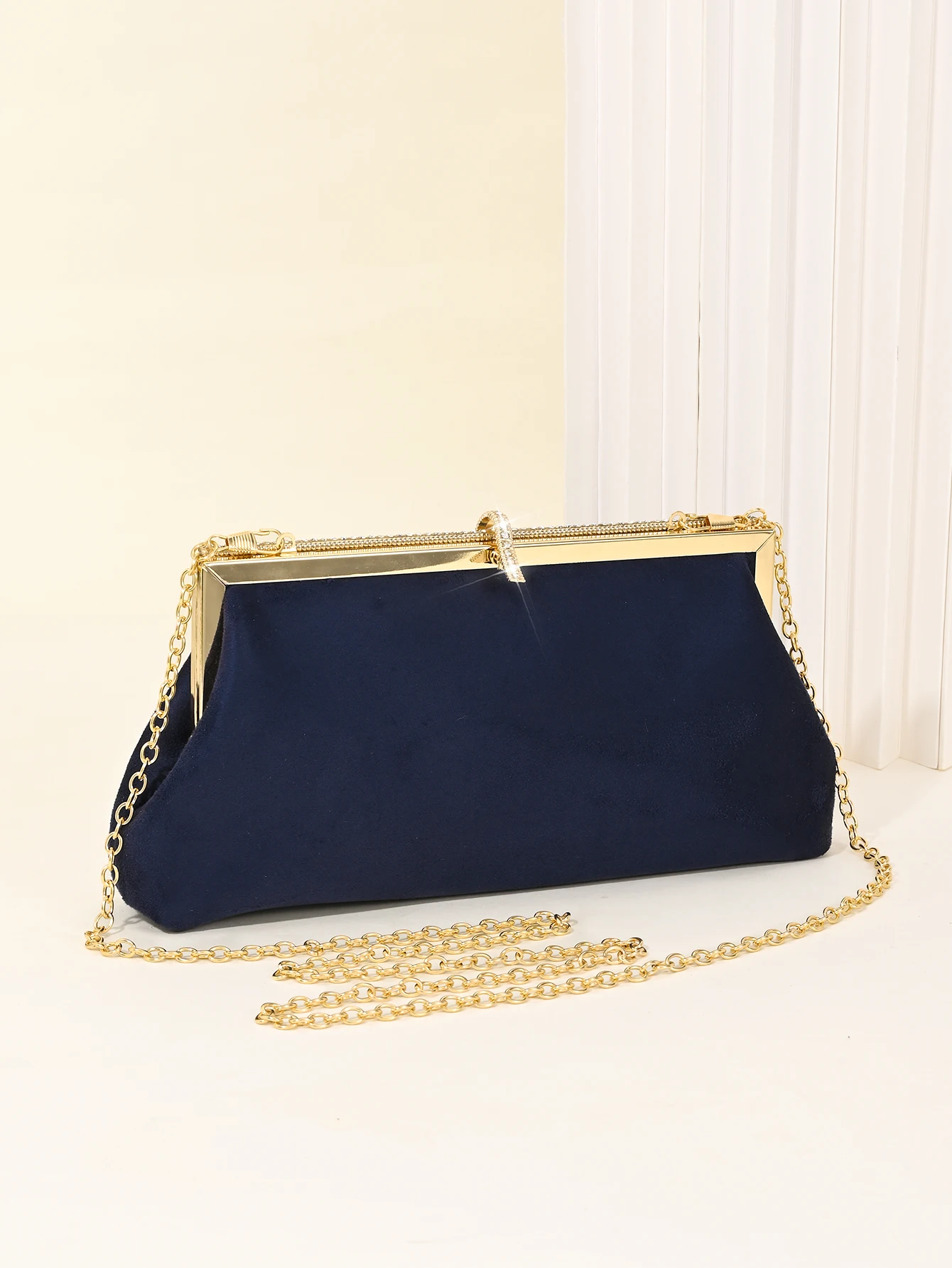 Retro-Samt-Abendtasche, funkelnde Strass-Clutch-Tasche, Fischhaken-Damentasche, Kleidertasche, passende Cheongsam-Tasche – Detail 31