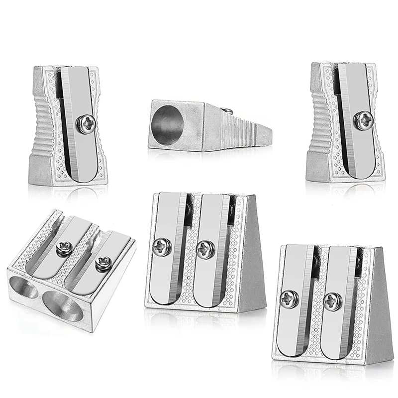 برايات أقلام رصاص معدنية ، بفتحة مفردة وثنائية ، برايات فنية للأقلام الملونة ، 24 عرض