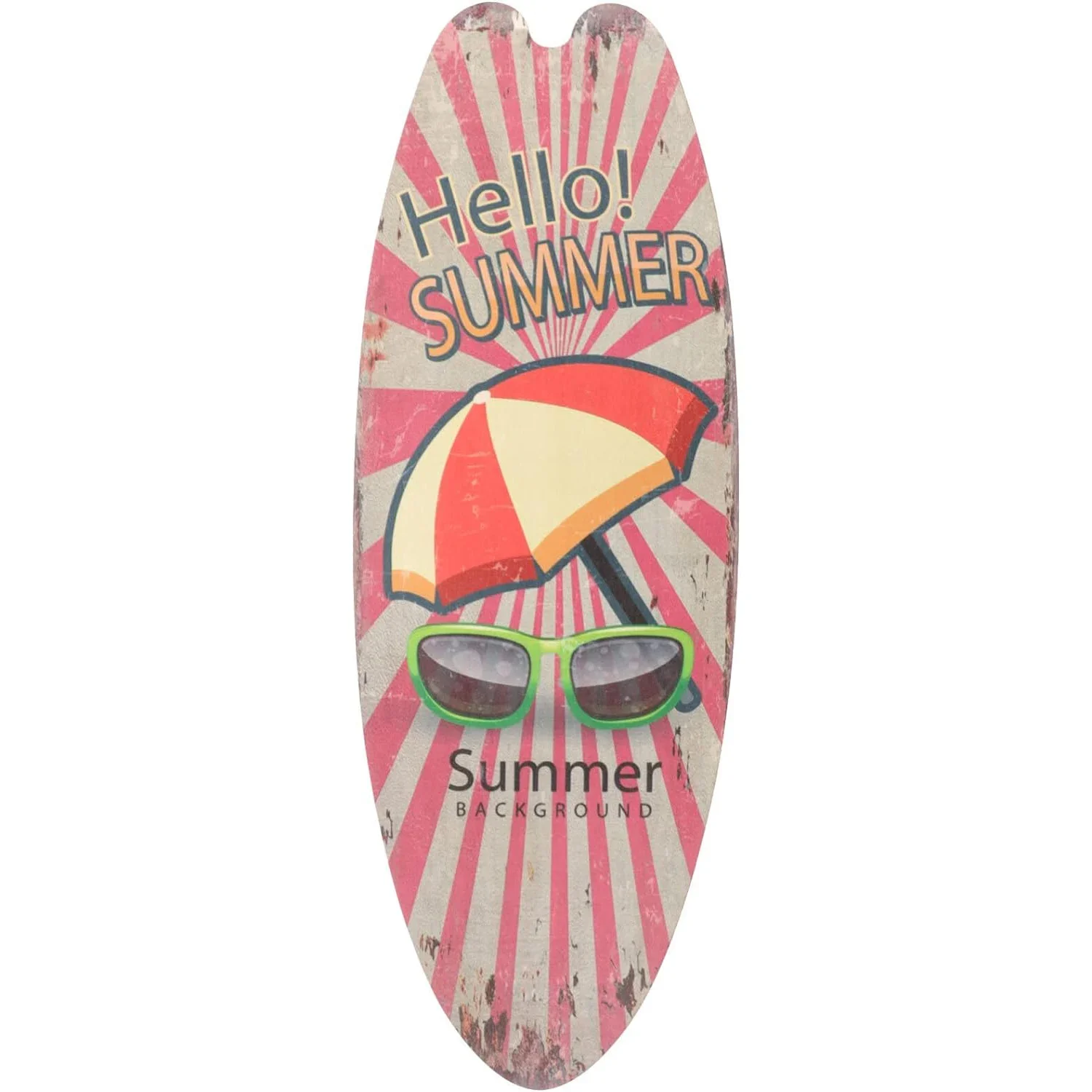Surfboard Wall Hanging Wooden Sign Beach Decor Summer Themed Tropical Bar Wall Decor Welcome to Paradise Door Sign for Home Room