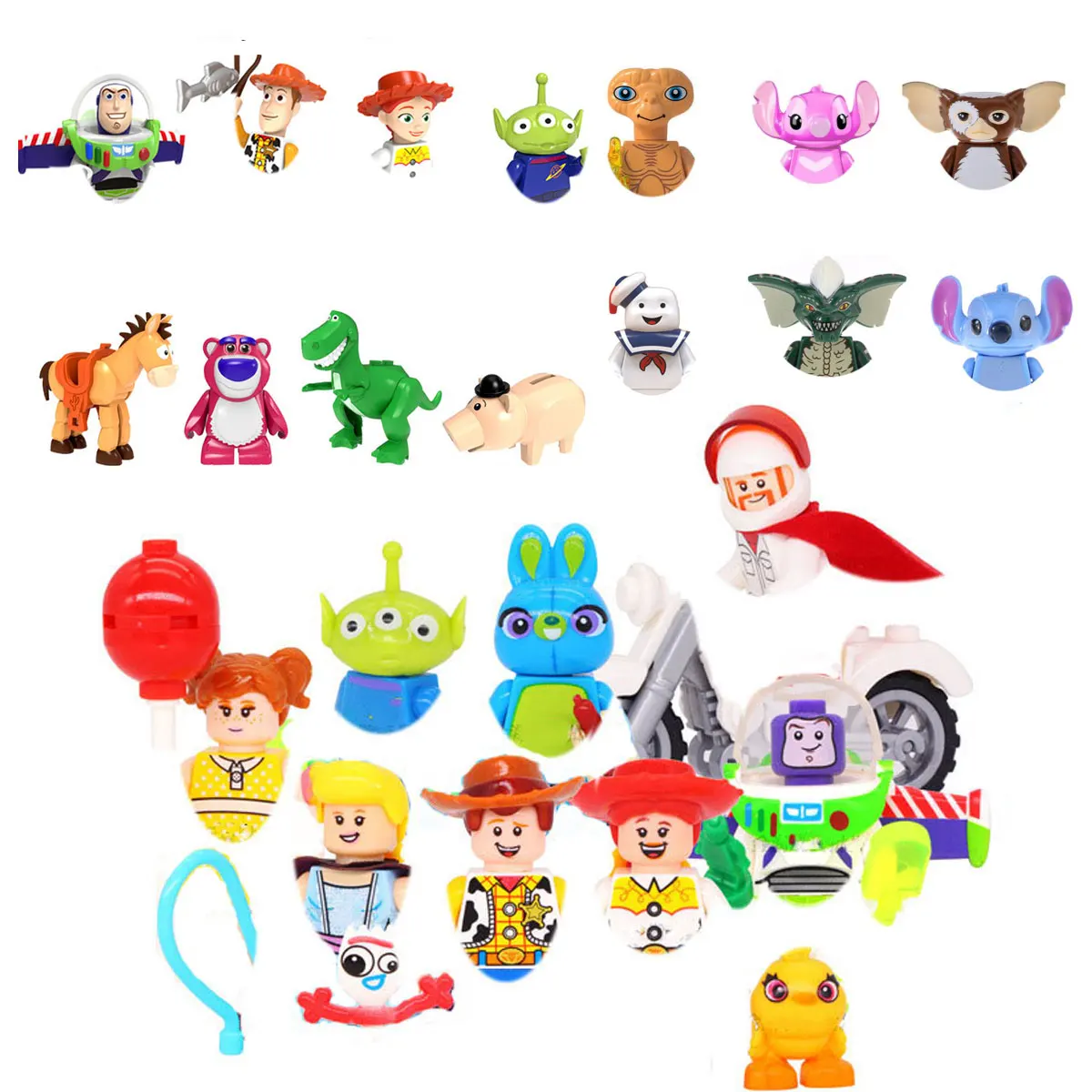 

8pcs/set Anime Figs Cartoon TV Bricks Dolls Mini Action Toy Figura Building Blocks Kids Assemble Model Gift