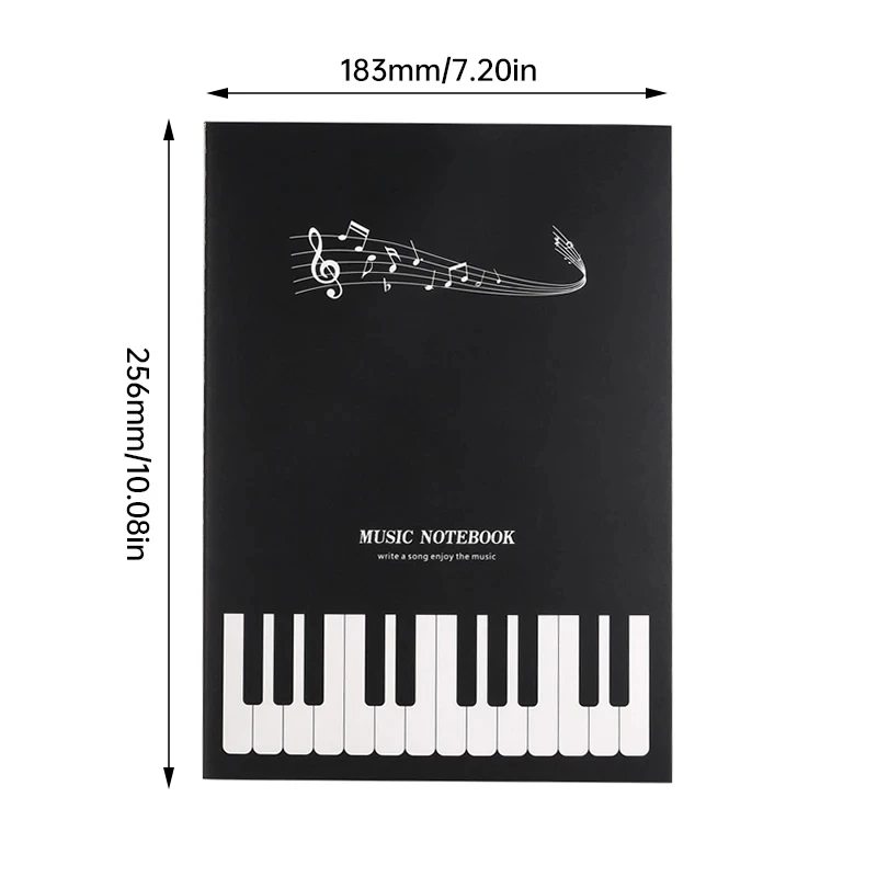 Piano Keyboard Notebook Memo Spiral Notebook Bound Music Book Beginner Practice Book With Music Theory Knowledge Music Notebook