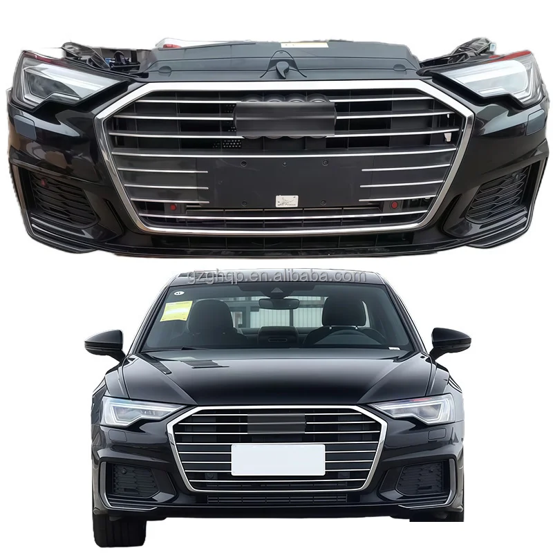 

Original Car Front Nose Kit Bumper Grille for A6L C8 Black Front Bumper with Cooling System Bracket 2019-2022