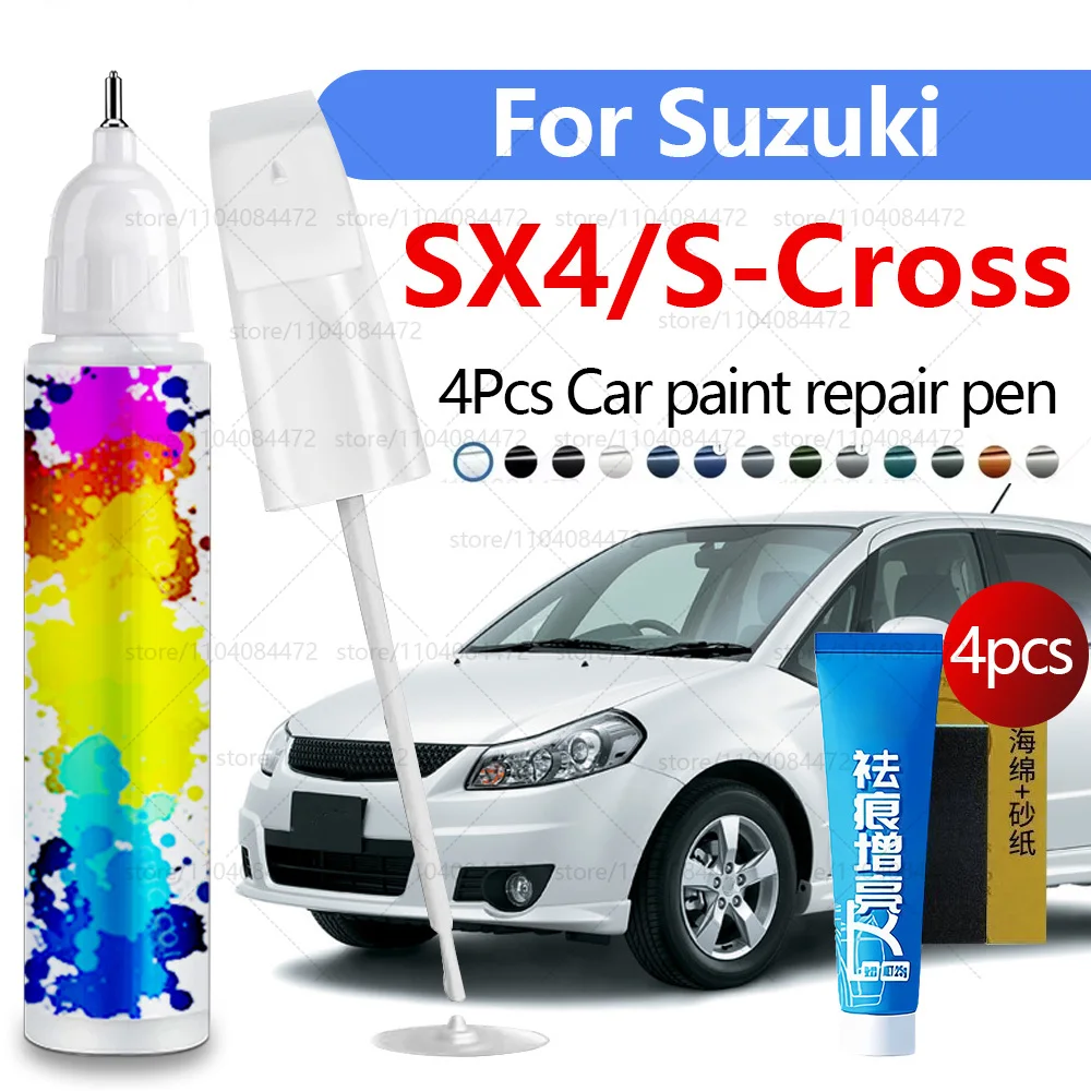 

Ручка для ремонта автомобильной краски для 2006-2025 Suzuki SX4 Suzuki S-Cross Paint Аксессуары для ремонта царапин 4 шт. Черный ZCE Белый 26U Серый Красный