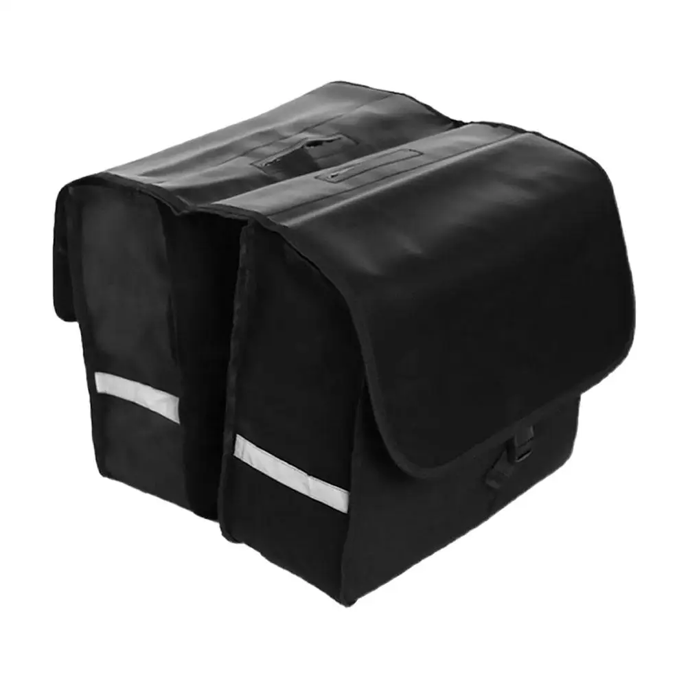 

Waterproof Cycling Pannier Bags 600D Non Woven Large Compartment Reflective Trim Rear Rack Pack PVC Clip Net Bike Bag