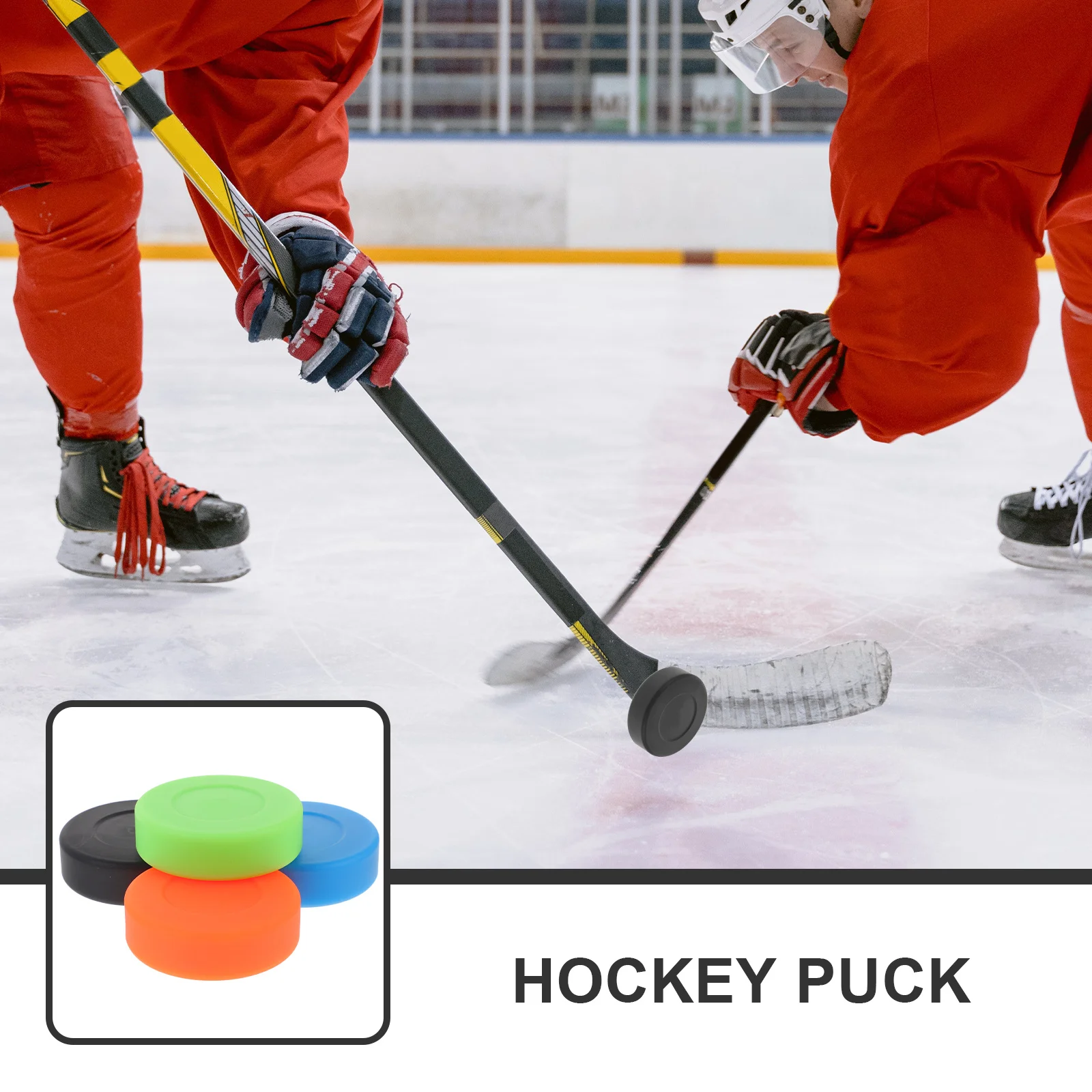 4 قطع من كرات الهوكي الرسمية مثالية لألعاب الهوكي الدوارة وعفريت الممارسة اليومية للتدريب على اللوازم الرياضية الخارجية