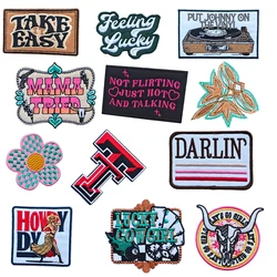 Emblem Clothing Accessories Badge Sticker Embroidered Embroidery Sticker Iron-on Patches