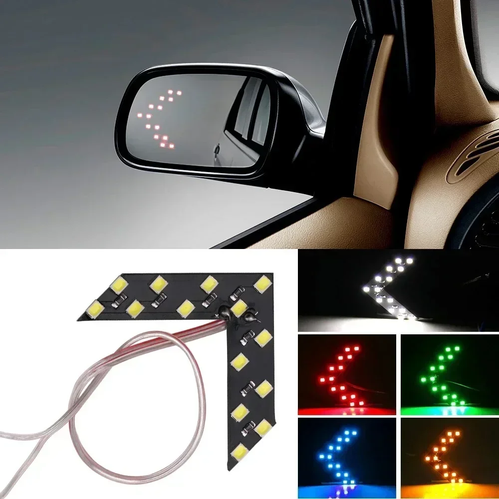 Car LED Arrow Panel Mirror Indicator Turn Signal Light Automobile Motorcycles Rearview Car LED Rearview Mirror Mirror Light