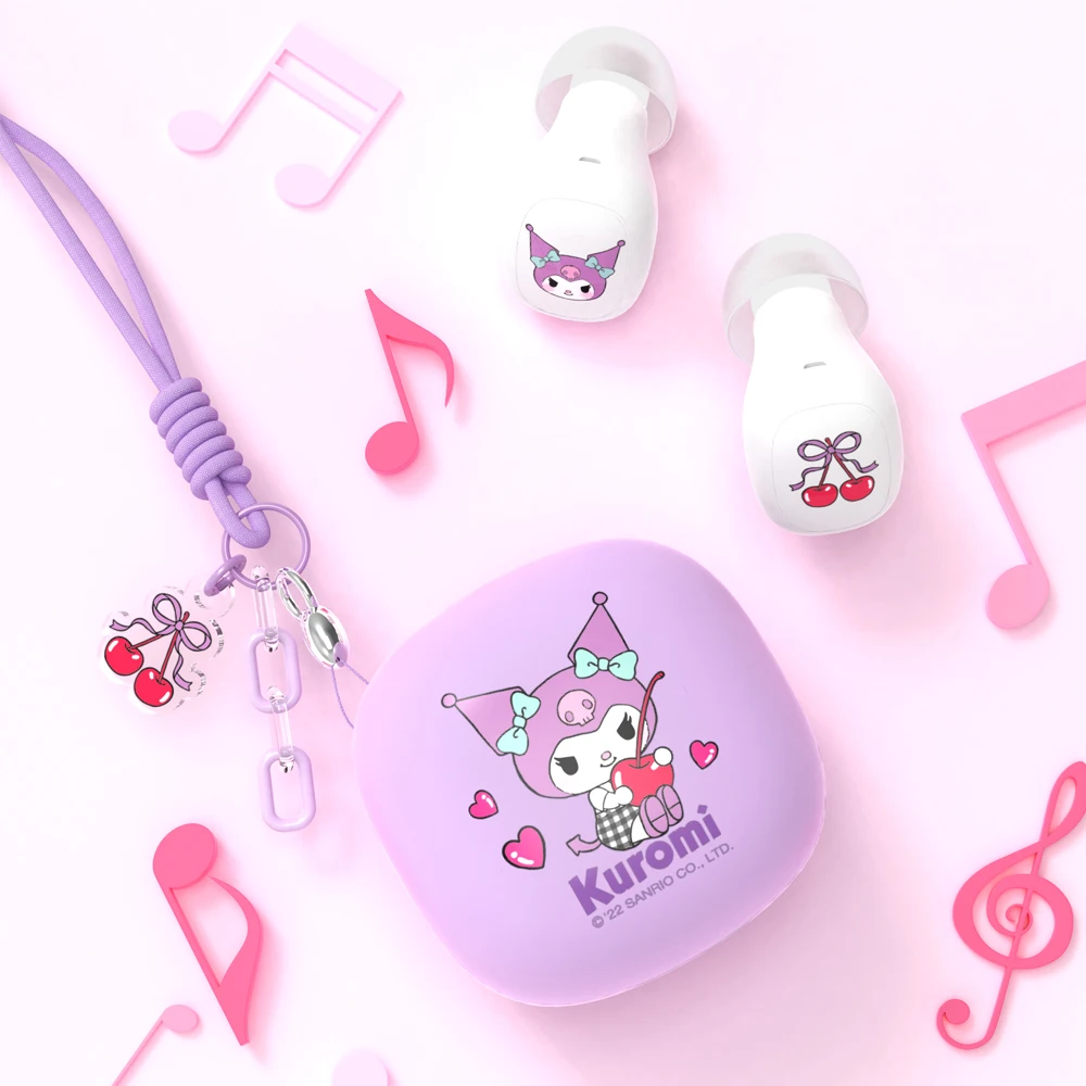 Sanrio My Melody Bluetooth Headphones Kuromi Cute Wireless Headset Cinnamoroll Sport Noise Reduction Touch Control Game Earphone