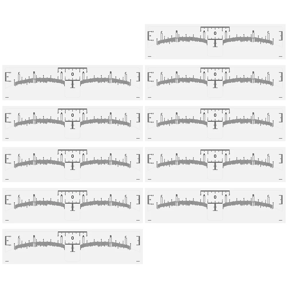 

10Pcs Eyebrow Positioning Rulers Marker Shaper Accurate Measurement Makeup Drawing Tool Professional Brow Shaping Kit