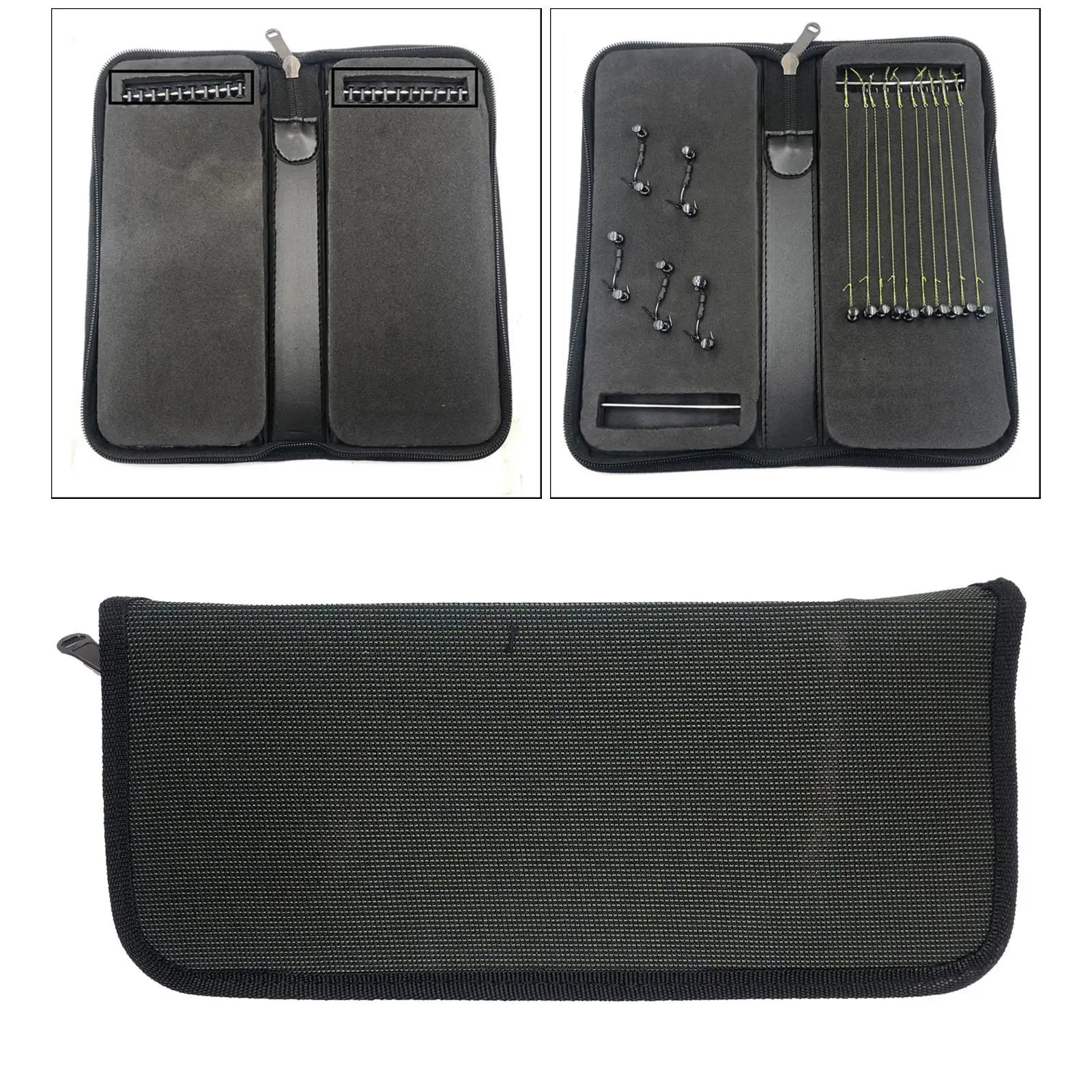 1pc Carp Fishing Tackle Box Stiff Rig Wallet Board Case with 20 Pins for Hair