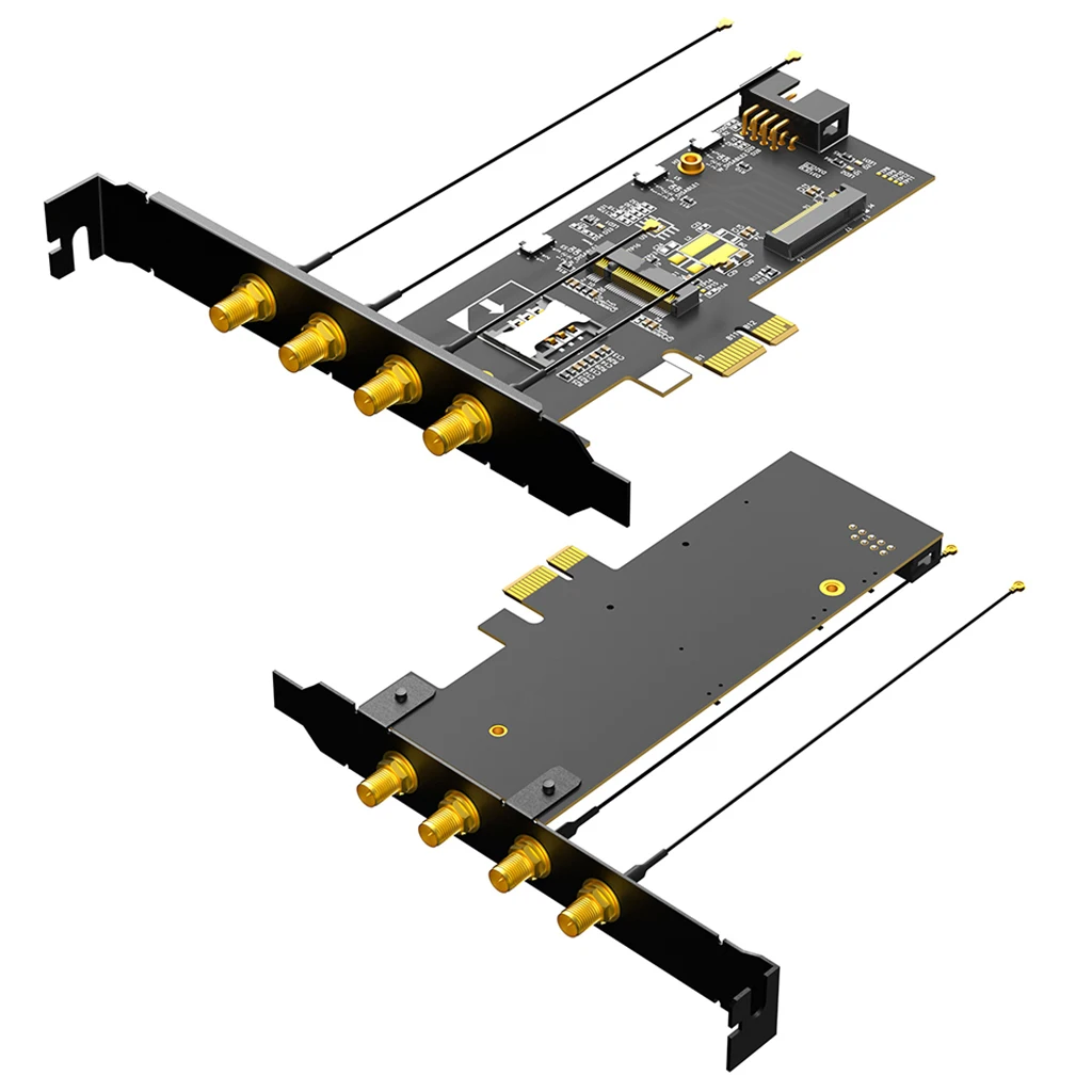 

Адаптер M.2 B-Key для модулей 3G/4G и Wi-Fi карт на PCIe X1 с поддержкой карт NANO/Micro-SIM/Standard-SIM (ключ B) для плат расширения PCIe