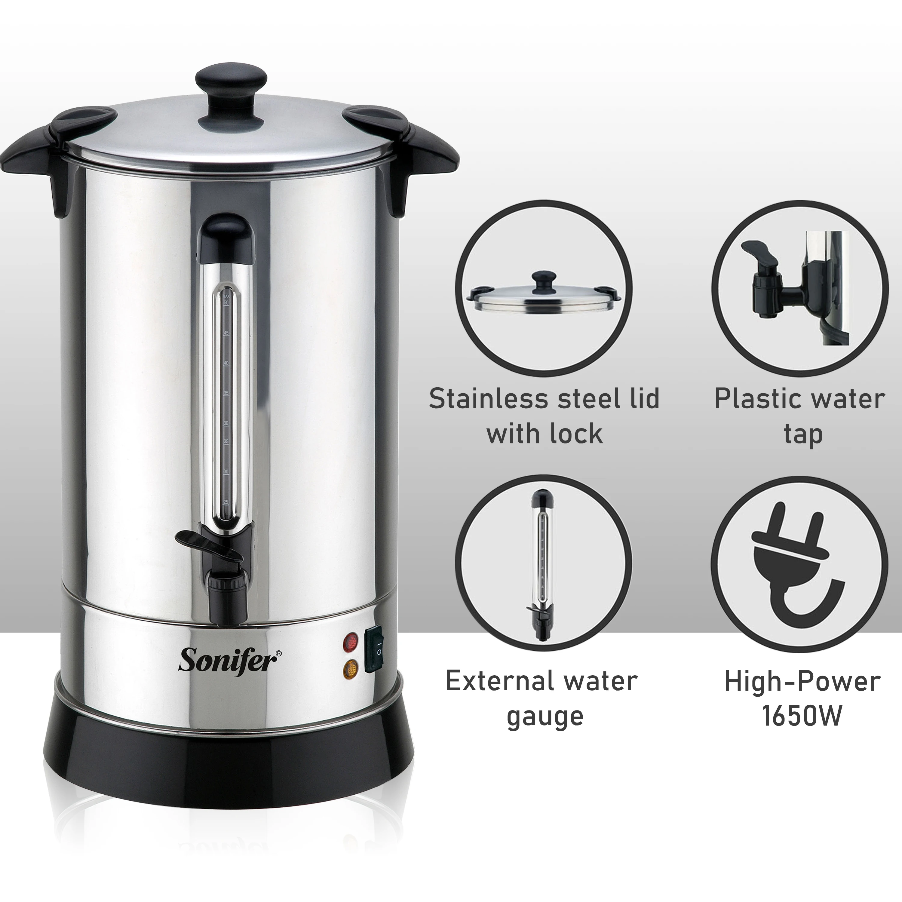 Sonifer 15L Electric Kettle Glass Kitchen Appliances Smart Kettle Whistle Kettle Samovar Tea Thermo Pot Gift SF2074