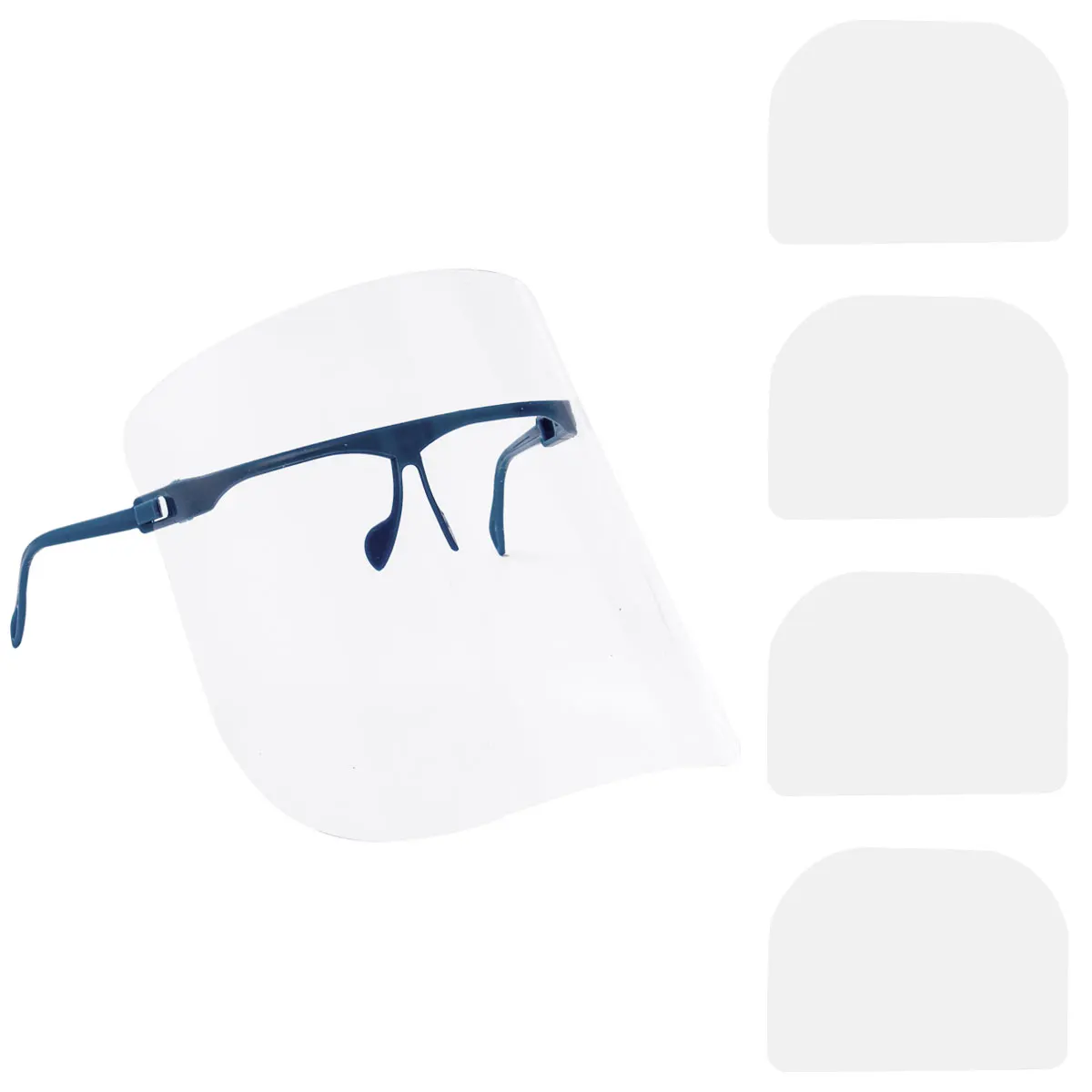 

Transparent Mask Isolated Face Anti-spitting Protector Isolation Anti-fog Protective Blue