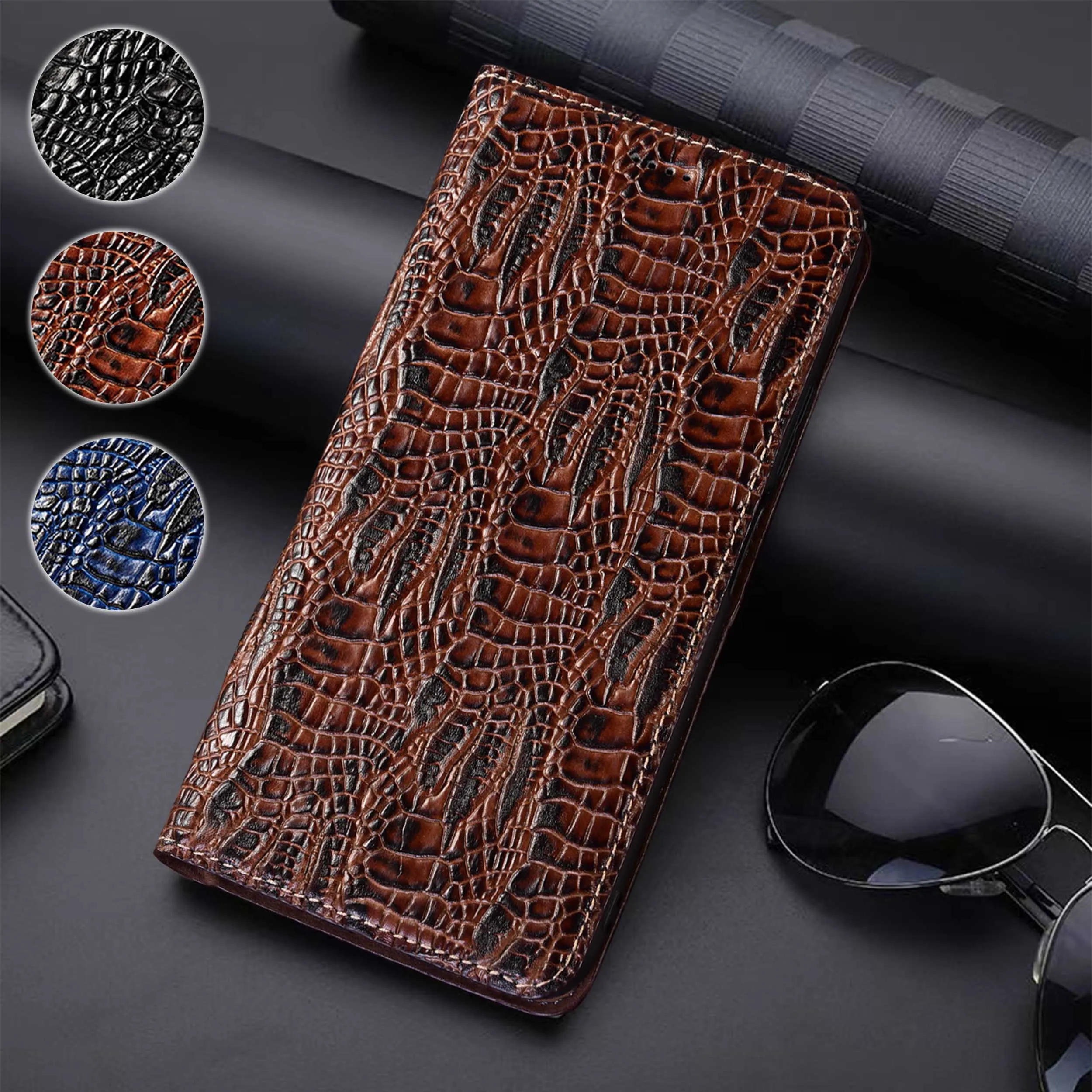 Huawei P30 P40 P50 P50E P60 Pura 70 80 Pro Plus Ultra Lite用 本革製フリップフォンケース 牛革製 アートドラゴンクローパターン