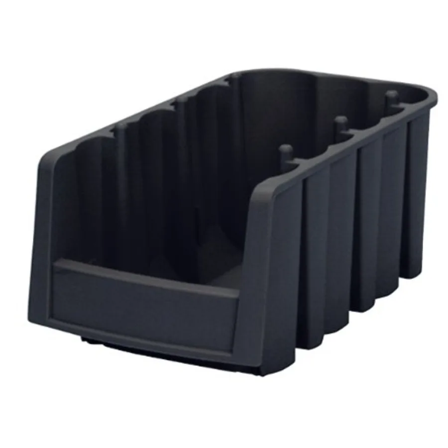 

30796 Economy Stacking Shelf Plastic Storage Bins 9-Inch x 6-5/8-Inch x 5-Inch Black (10-Pack)