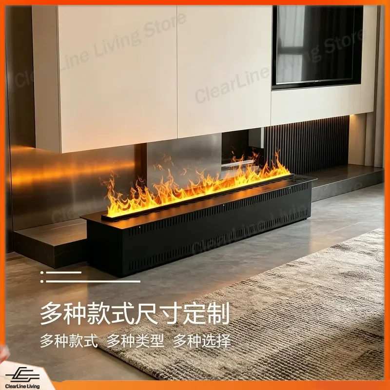for Automatic Atomizing Fireplace 3D Simulation Flame Humidifier Household Interior Embedded Decoration High End French