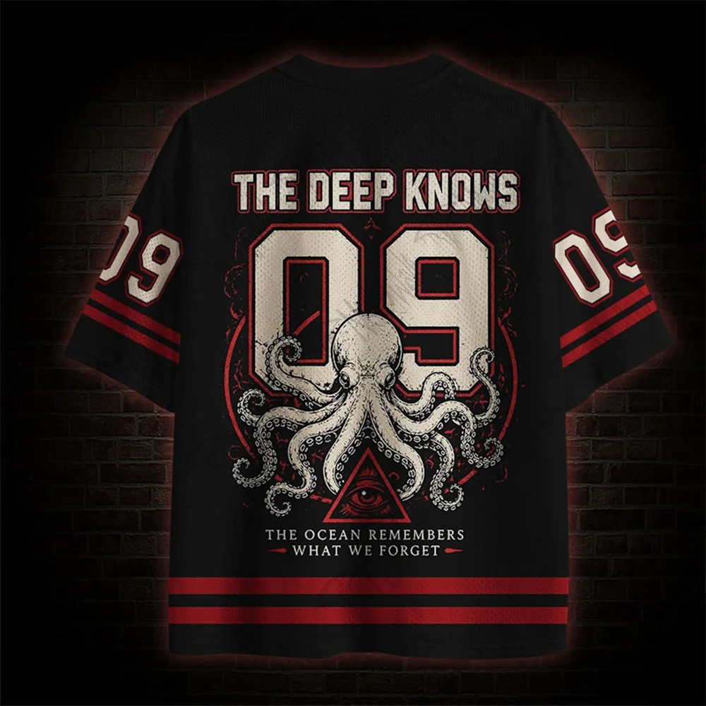 2026 New Nordic Mythical Theme Sports Fashion Short Sleeve V-neck Street View Clothing Mythical Fan Gifts T-shirt Halloween image 2