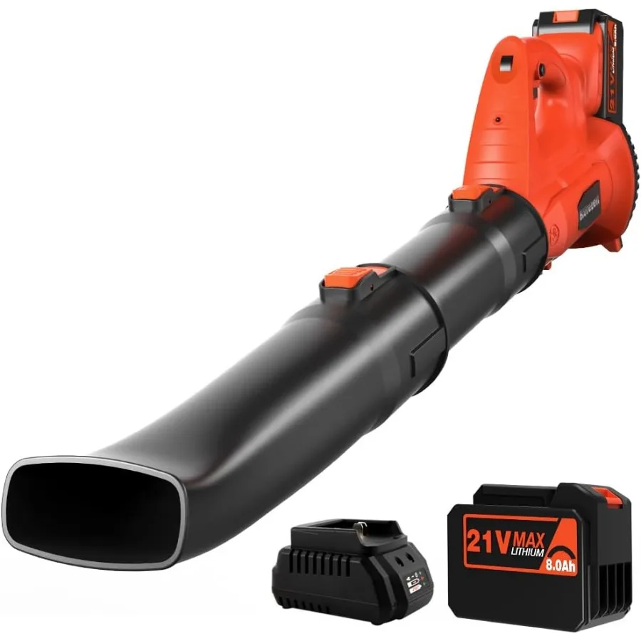 

Cordless Leaf Blower with 21V 8.0Ah Battery and Charger for Efficient Lawn Care and Yard Maintenance Battery Powered Electric L