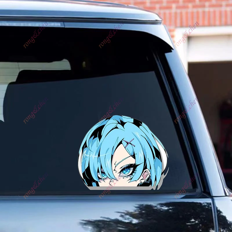 JDM الكرتون سيارة ملصق فاسق ريم ورام Fanart لسيارة دراجة نارية خوذة سباق الكمبيوتر المحمول جذع الجسم نافذة السيارة لوح التزلج البلاستيكية مائي