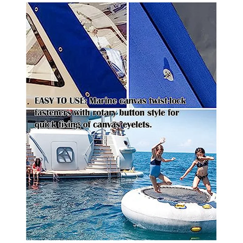 Twist Lock Common Sense Fastener, Metal Turn Buttons for Boats, Sailboats, RVs, Dinghies and Caravans (10PC)