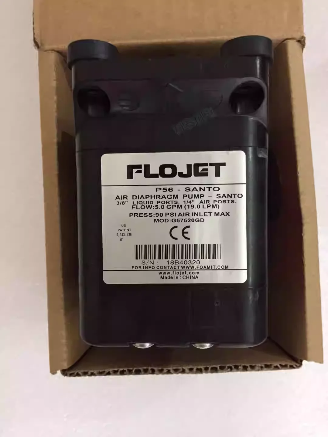 Brand new original FLOJET pneumatic diaphragm pump G57520GD (P56-SANTO)
