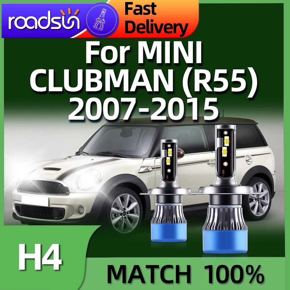 

2PCS LED 6000K H4 Car Headlight Bulbs 30000Lm High Bright For MINI CLUBMAN R55 2007 2008 2009 2010 2011 2012 2013 2014 2015