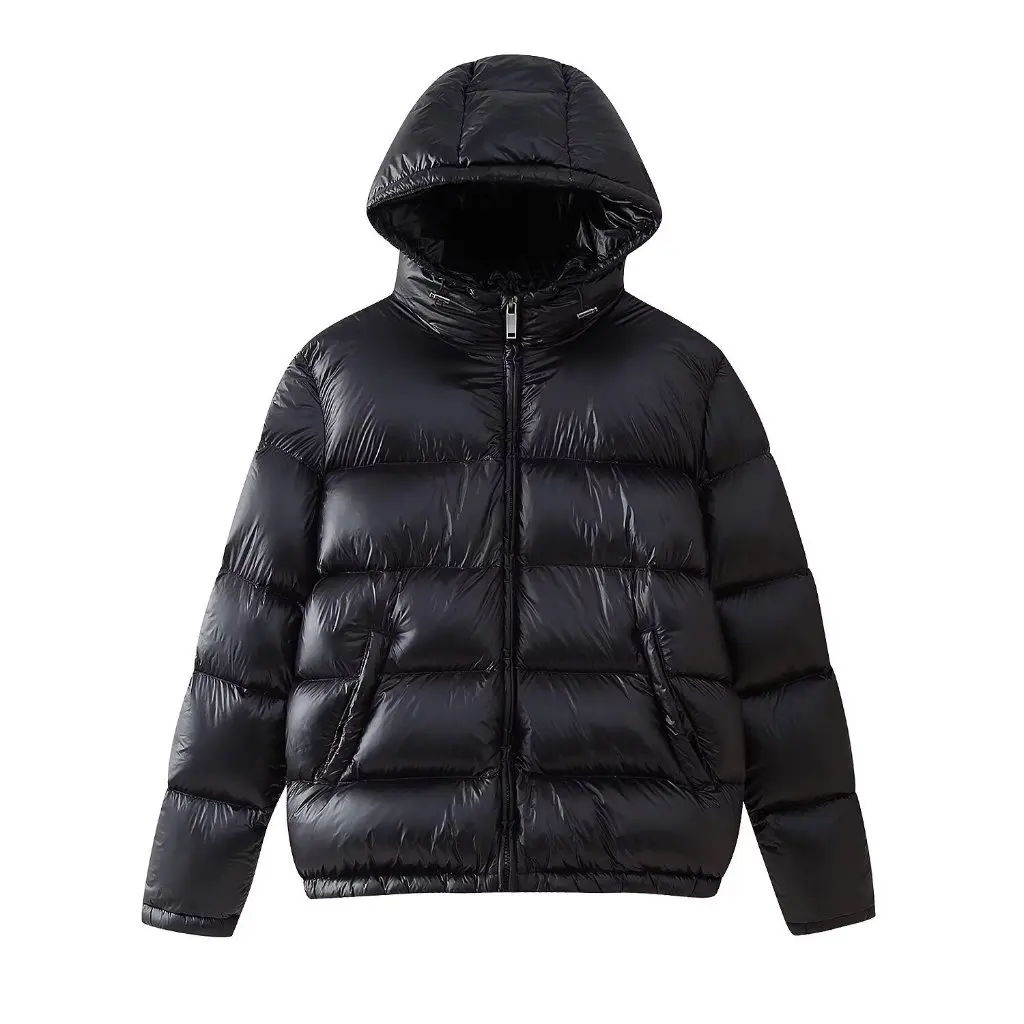 

Women's Fashion Hooded down Jacket Long Sleeve Cotton-Padded Coat Two-Color Design Winter Outerwear New Arrival H970206
