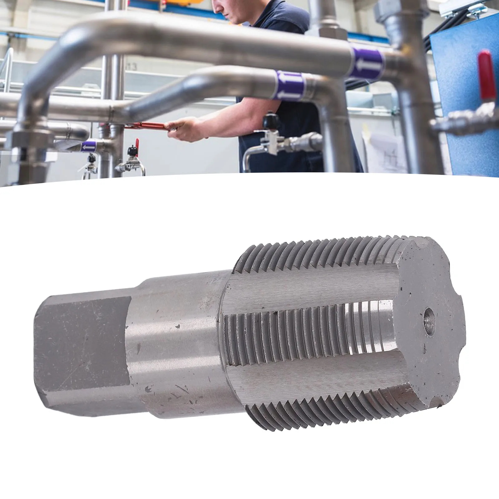 

Резьбонарезной инструмент NPT 1-1/2 дюйма для труб, инструмент для ремонта резьбы NPT 1-1/2 дюйма для сантехников, точная работа с трубами, с коробкой для хранения