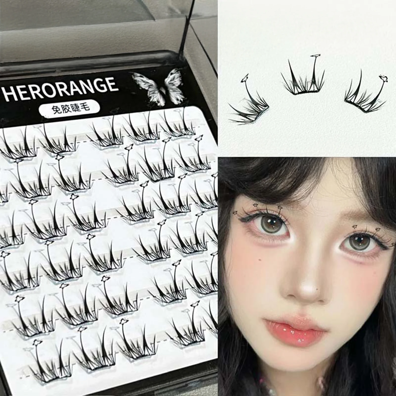 7-13mm Natuurlijke valse Wimper Clusters warmte gebonden premades volume fans Levendige Piekerige Lash extensions voor vrouwen Make-up accessoires