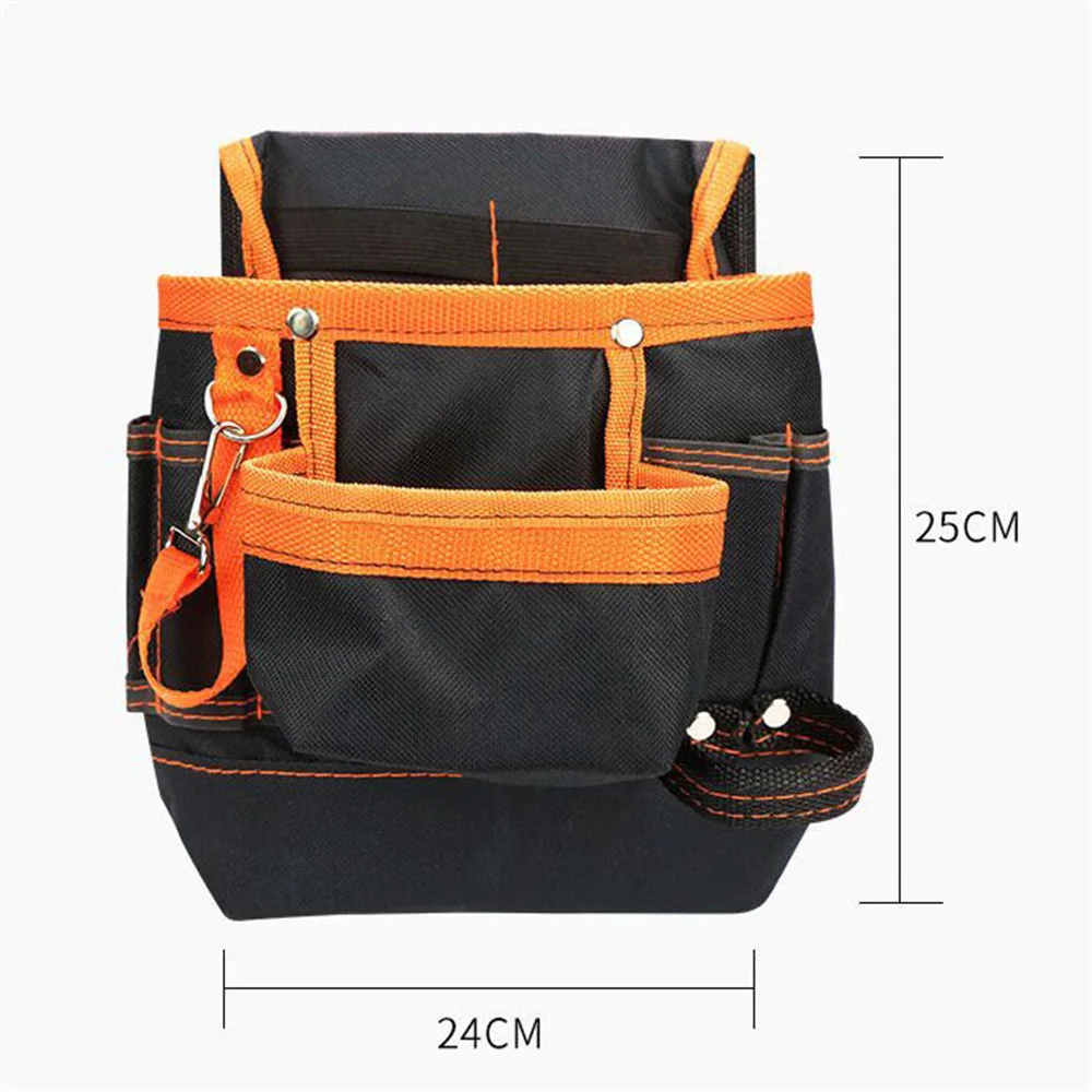 NEW 7 Pocket Tool Pouch Belt Waist Bag With Strong Buckle Electrician Tools Storage Bag Oxford Cloth Handware Tool Pouch