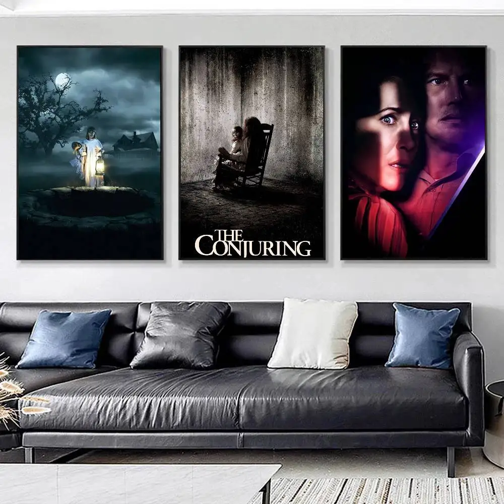 1 قطعة فيلم الرعب C-Conjuring المشارك ذاتية اللصق الفن ورق مقاوم للماء ملصق مقهى بار غرفة جدار ديكور